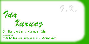 ida kurucz business card